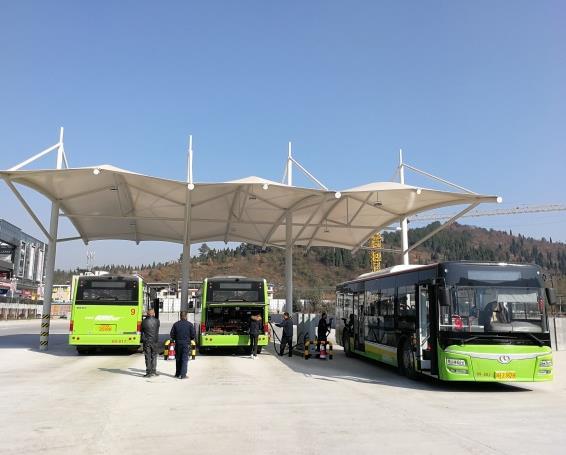 Estación de carga ultrarrápida para la estación de autobuses de Xuefeng en Guangyuan